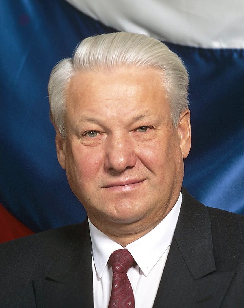 Official portrait of Boris Yeltsin (Борис Николаевич Ельцин).