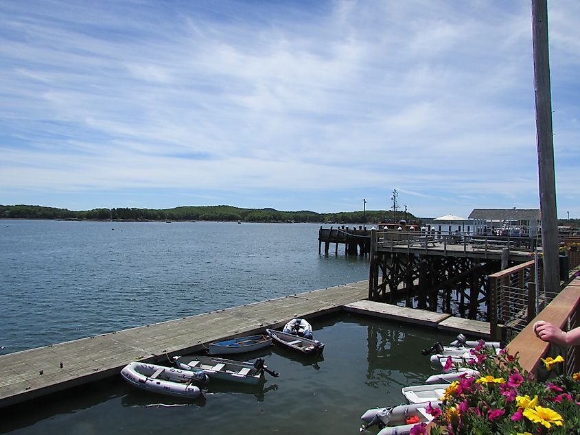 View of the waterfront at Castine, Maine