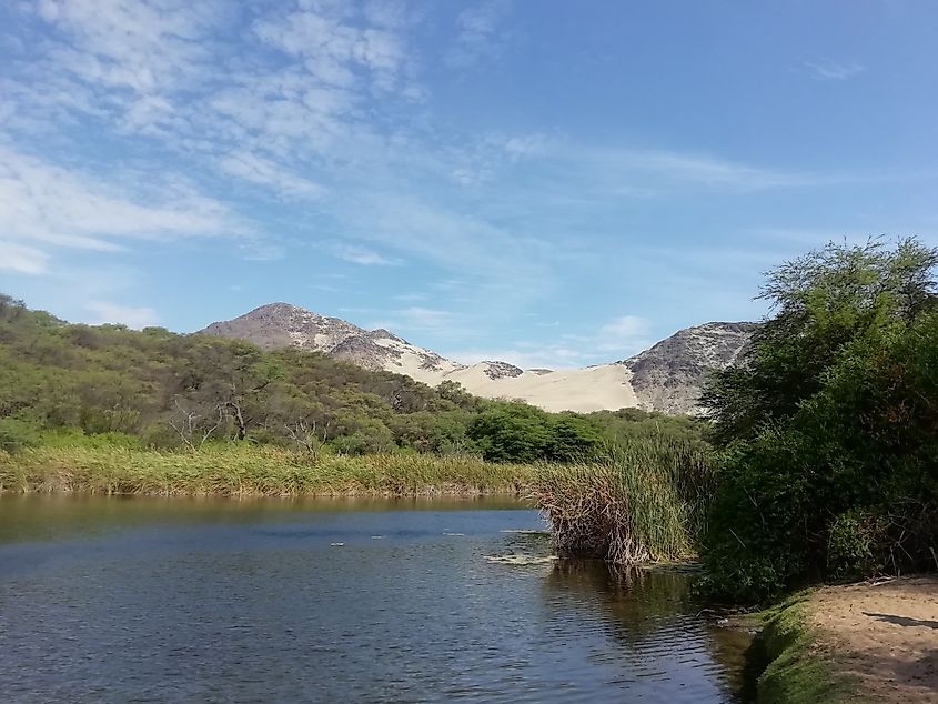 Landscape near the burial sites in Peru.