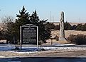 Massacre Canyon Monument in Nebraska. By Ammodramus - Own work, Public Domain, Wikimedia Commons.