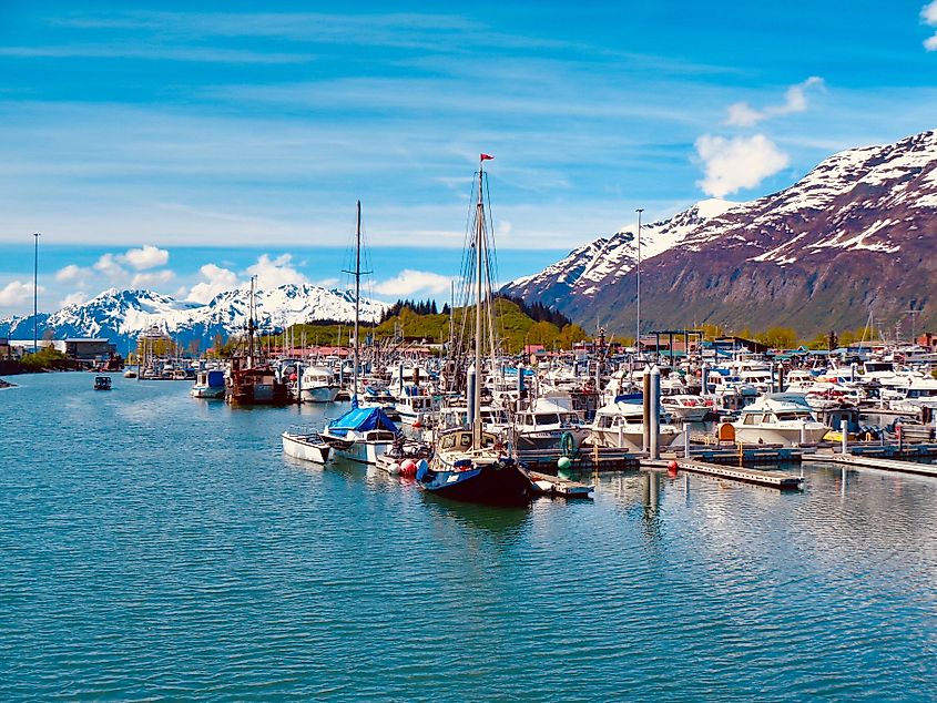 Boats along the harbor in Valdez, Alaska. Image credit Dkojich via Shutterstock