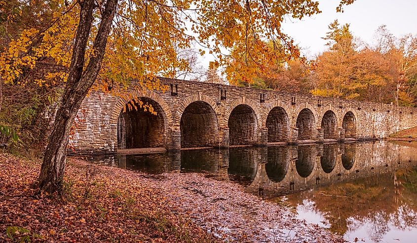 Cumberland Mountains State Park in the fall, Tennessee.