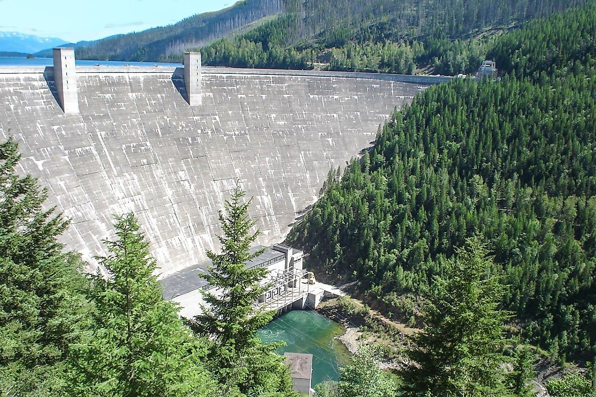 Hungry Horse Dam on Flathead River, Montana.