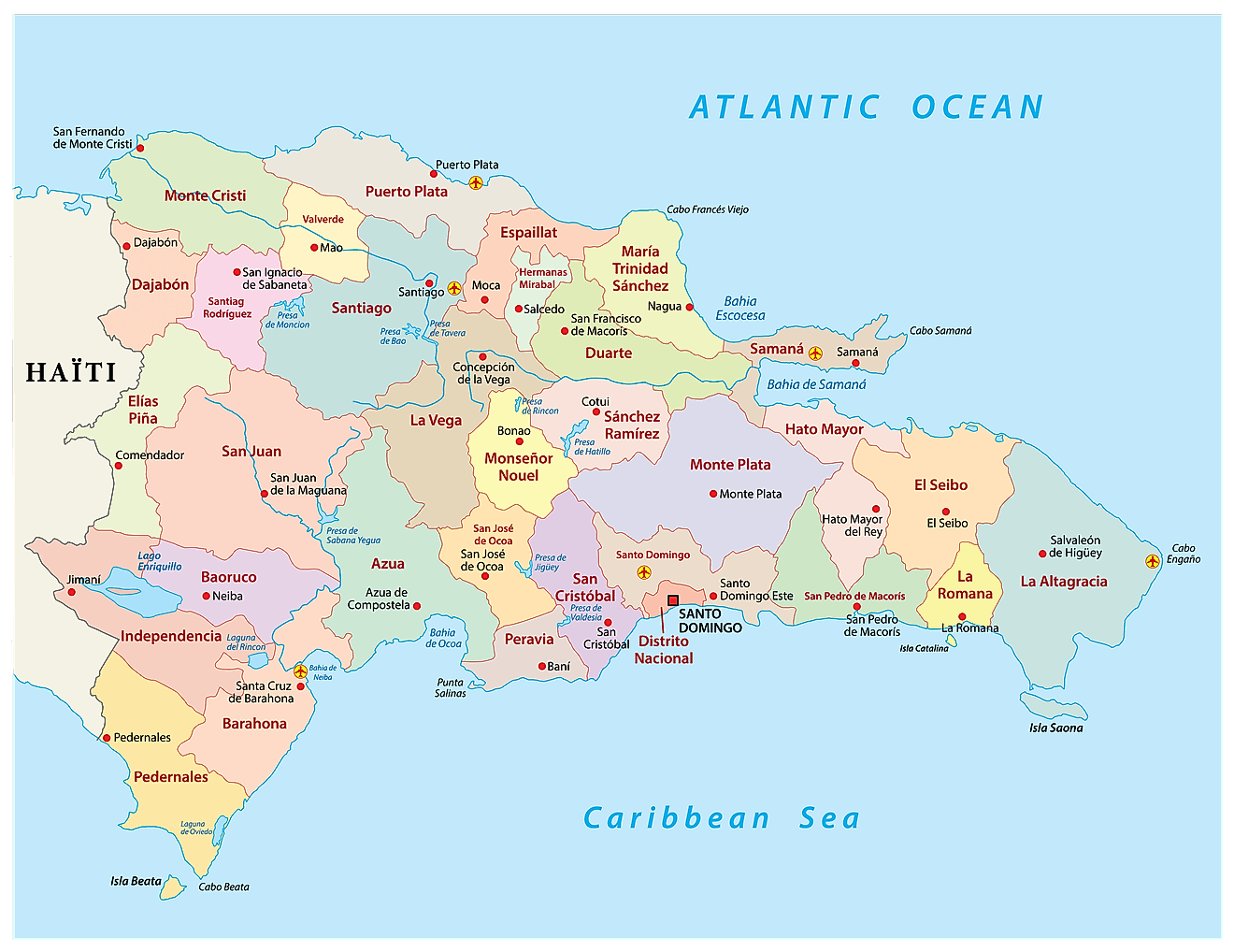 Provinces Of Dominican Republic Map