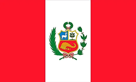 The official flag of Peru. 