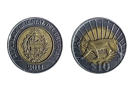 Uruguayan 10 Peso Coin