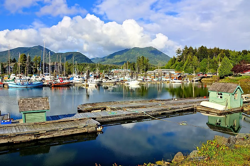 Ucluelet Harbour, Pacific Coast, Vancouver Island, Canada.